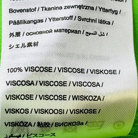 Farm Rio Ruffle Midi Dress Size M Satin Strappy Back Lime Green Plunge New Tags - Picture 12 of 16